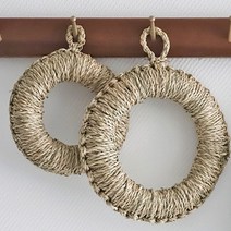 핑키맘 짚 냄비받침대 라탄냄비받침, 라지