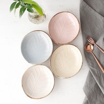 (남승일 도자기) 잎사귀 찬기 소- 4color, 화이트