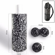 폼롤러 엠보싱 epp eva 반원 얇은 돌기 하드 치료 요가 키트 고밀도 땅콩 마사지 볼 세트 필라테스 바디 운동 트리거 포인트 훈련을위한 체육관, 세트1