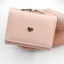 여중생 여학생 고등학생 하트 가죽 반지갑 튼튼 깔끔