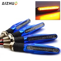오토바이 차례 신호등 야마하 fjr 1300 fj-09 mt-09 mt09 mt10 유연한 12 led 2pc 깜박이 표시기 불빛, Black