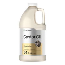 Castor Oil 64oz for Hair Health Eyelashes & Eyebrows Hexane Free & Cold Pressed Vegetarian Non GMO By Horbaach