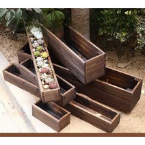 여물통 나무 화분 정원 베란다 플랜트박스 원목 대형 마당 다육, 100x14.5x15