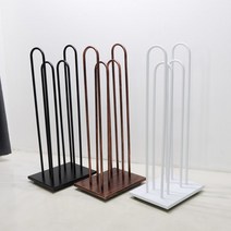 지엔디스플레이 이동식 옷가게 의류매장 고급 옷걸이 거치대 수납 보관 행거 옷걸이정리대, 검은색, 1개
