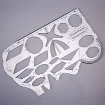 다기능 빠른 드로잉 템플릿 학교 학생 미술 디자인 원형 기하학 수학 기능 제도 눈금자 각도기 측정, [01] Drawing Template