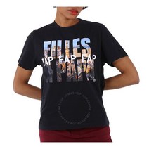 Filles A Papa Ladies 여성 T-shirt 티셔츠 Black 블랙 Distressed Tee Vegas Brand Size 브랜드 사이즈 1 6106100041Bla