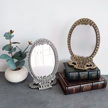 루비 타원 탁상 접이식 거울 2color.꾸미기 좋은날, 골드