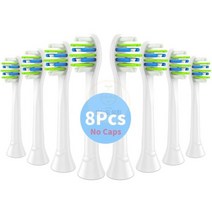 샤오미 미자아 전동 칫솔 모 필립스 소니케어 HX2/3/6/9 시리즈용 교체 헤드 8 개, [07] M04 No Caps, 1세트
