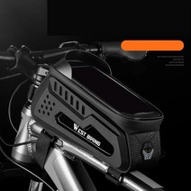 가방 2L Bike Phone Front Frame Bag Cycling Pouch Hard Shell Case Touchscreen Bicycle Top Tube, 02 Black