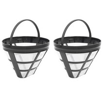 커피필터 Cuisinart닌자 필터 4 번 재사용 가능한 커피 메이커 바구니 필터 대부분의 812 컵 바구니 드립 커피 머신용 품질 2 팩, 1. violet