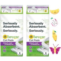 Aurora Pet Tidy Cats Breeze 멀티 캣 스트렝스 고양이 패드 리필 팩 2 8개 파우치 오로라 애완동물 개박하 장난감 모듬 670019