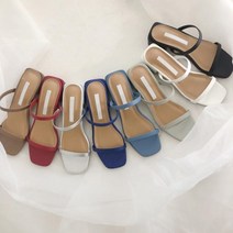 아이슈즈 소가죽스트랩 여성슬리퍼 4.1굽