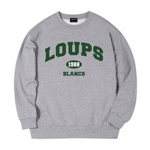 루블랑 LB 아치로고 ver.2 오버핏 맨투맨 그레이