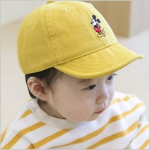 아이천사맘 어린이모자 베베디즈니끈조절미키볼캡 (머스타드 S)
