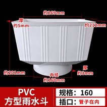 PVC배수관 빗물통 지붕물받이 싱크깔대기 집수정 외부, 관 내부 지름 160