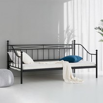 마켓비 ISABELLA 데이베드 침대 싱글사이즈 S 100x200, 매트블랙