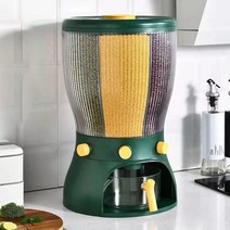 Xdroplet 원터치 밀폐 잡곡통 계량 쌀통 10kg, 흰색