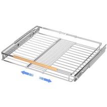 ARCCI 확장 가능한 풀아웃 캐비닛 정리함 2팩 튼튼한 슬라이드 아웃 식료품 저장실 보관 선반 주방 캐비닛 싱크대 아래 가정용 슬라이딩 서랍 정리함 랙 너비 41.4-6