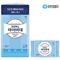 크리넥스 마이비데 물티슈 60매x6팩 코스트코 캡형, 성인