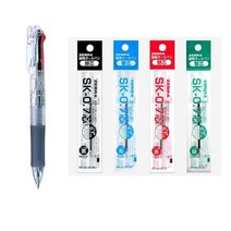 ZEBRA 클립온 4색, NEW 클리어바디+리필심4색, 1세트