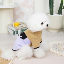 일일일공 강아지 고양이 후리스 개타고니아 옷, 블랙퍼플