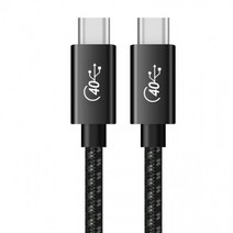 CNS361805USB4 케이블 C to C 1m 40Gbps 100W 썬더볼트3 호환, 상세페이지 참조