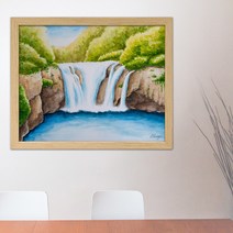 나봄갤러리 폭포그림 8 돈들어오는그림 폭포사진 재물운, 3.내츄럴 액자
