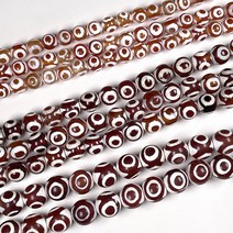 삼안천주 빨강색 천연석 원석 불교 팔찌만들기 DIY 재료 악세사리 염주 부자재