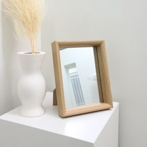 에스앤디자인 우드사각 탁상거울 원목 거울 접이식 벽걸이 겸 스탠드 책상거울
