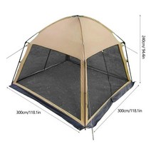 돔하우스 글램핑 캠핑 비닐하우스 쉘터 이글루 돔텐트 휴대용 스크린 캐노피 팝업 하우스 텐트 그물망 포함 야외 피크닉 정자 명, 2.Khaki