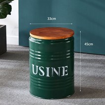 식당 철제의자 옛날감성 철통 버킷 기름통 의자, 8 짙은 녹색