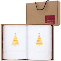 어메니티타올 크리스마스 에디션 40수 코마사 180g 호텔 수건 2장 선물세트 답례품, 선택4