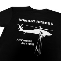 [국산] ROKAF 로카프 공군 반팔티 쿨론 헬리콥터 COMBAT RESCUE 기능성 군인 군용 티셔츠