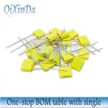 100PCS 100V 폴리 프로필렌 안전 플라스틱 필름 보정 커패시터 1NF 2.2NF 4.7NF 10NF 22NF 47NF 100NF 470NF 102 103 104 474, 470NF(474)