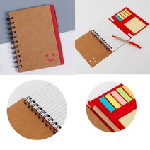 볼펜수첩세트/레드 핸디수첩 유선수첩