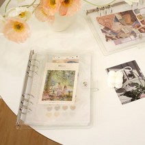 1300K A5 6공 PVC 콜렉트 바인더 세트, 6공바인더:PVC글리터-4포켓(30매)