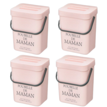 달팽이리빙 푸벨드마망 음식물 쓰레기통 5L, pink 4개