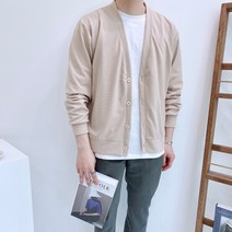 남성 루즈핏 주름없는 분또 스판 가디건(2261)