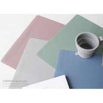 자취생밥상 논슬립 실리콘 1인용식탁보 손님초대상 테이블셋팅 가정용 식탁매트 주방테이블 1인가구 원룸, 다크핑크