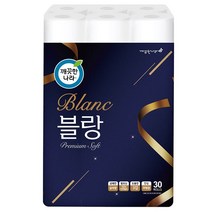 홈플러스 깨끗한나라 블랑 화장지 35M x 30롤 / 100% 순수 천연펄프 도톰한 3겹 마이크로엠보싱+데코엠보싱 우수한 흡수력과 닦임성 상쾌한 숲속향 산뜻한향 저자극 휴지 무형광