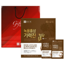 종근당 녹용 홍삼 기력진 70ml x 30p + 쇼핑백 세트, 80세트