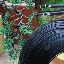 500G/롤 분재 도구 금속 와이어 모델링 알루미늄 과수원 및 정원 식물 모양 DIY 액세서리 1mm-8mm, black, diameter 4mm