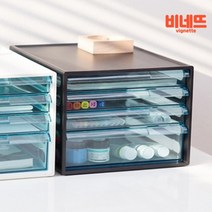 a4용지 서류 지류 분류함 보관함 문서함 서랍 4단 IV 서류정리함가로형 이면지함 제안서박스, 4단 - 블랙, 기본