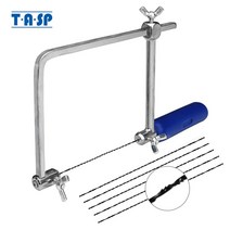 밴드쇼 TASP-4 인치 조정 가능한 프레임 톱보우 u자형 헬리콥터 지그 톱 목공 공예 쥬얼리 DIY 수공구 6 개, 한개옵션0