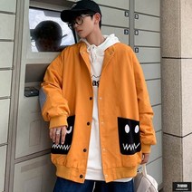 가바바 남성 빅사이즈 블루종 귀여운 주머니 표정 포인트로 자꾸 입고 싶어 지는 항공점퍼 5XL까지 G63117
