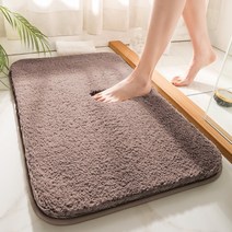 가정용 미니 재봉틀 휴대용 미니 미싱기 미싱기계 재봉기계원형 카페트 소형 타일 매트 특대형 북유럽 거실 러그 양털 슈퍼 두꺼운 보풀 섬유 목욕 편안하고 부드러운 욕실 발 97, 50x80cm, 갈색