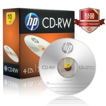 (HP CD-RW 12배속 700MB (경질슬림/1P-10매 배속/경질슬림, 단일 모델명/품번