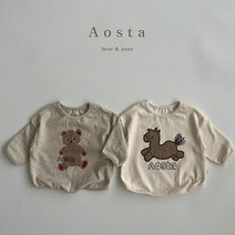 아오스타 포니베어티 유아동티셔츠 23가을 아기옷