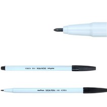 12자루 0.5mm 수성 잉크 검정 사인펜 방명록작성 행사용 1타스