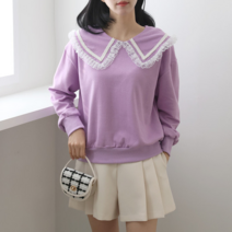 [파인스토리]레이스 라인 빅카라 맨투맨 티셔츠
